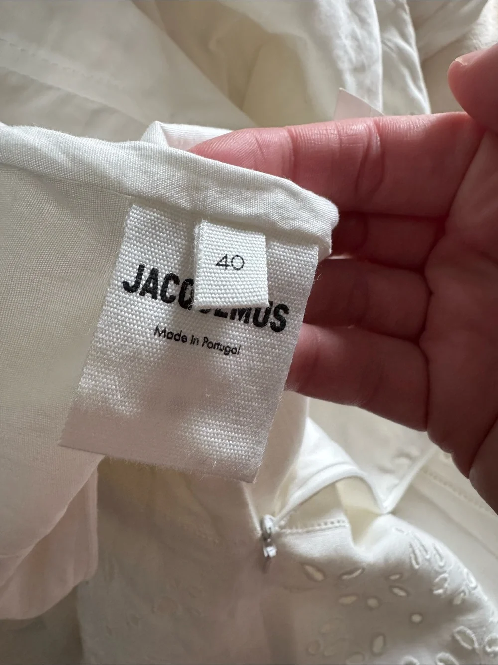 Jacquemus White Broderie Anglaise Linen-blend - Picture 5 of 6